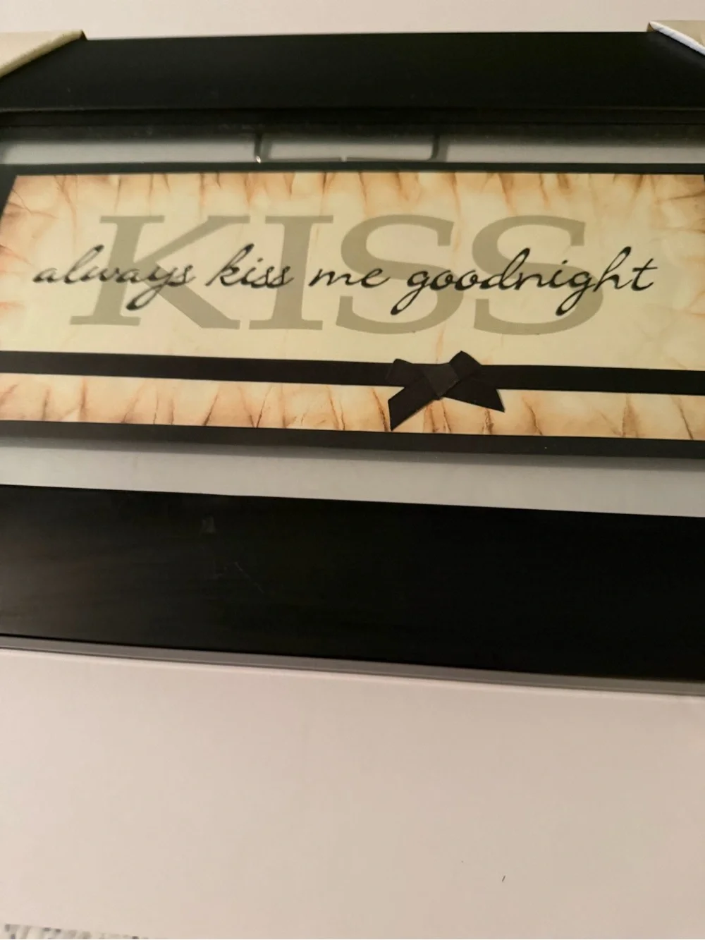 Always kiss me goodnight framed art